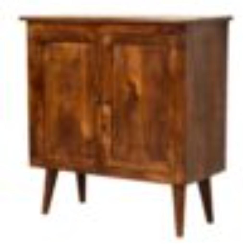 Solid Nordic Cabinet | Chestnut Finish | Scandinavian Storage