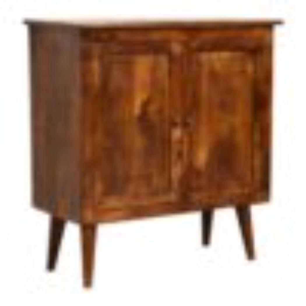 Solid Nordic Cabinet | Chestnut Finish | Scandinavian Storage