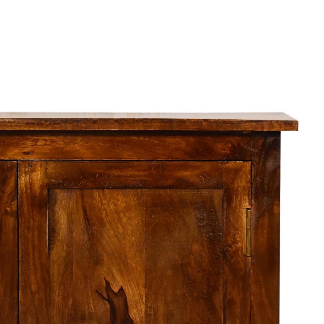 Solid Nordic Cabinet | Chestnut Finish | Scandinavian Storage