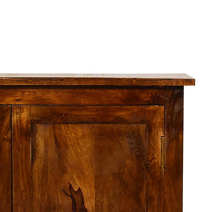 Solid Nordic Cabinet | Chestnut Finish | Scandinavian Storage