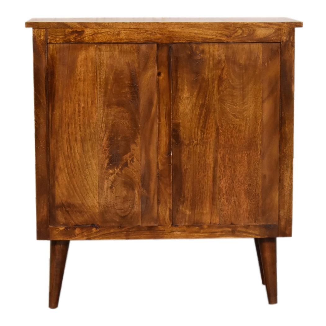 Solid Nordic Cabinet | Chestnut Finish | Scandinavian Storage