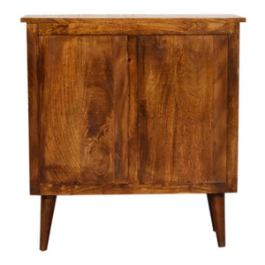 Solid Nordic Cabinet | Chestnut Finish | Scandinavian Storage