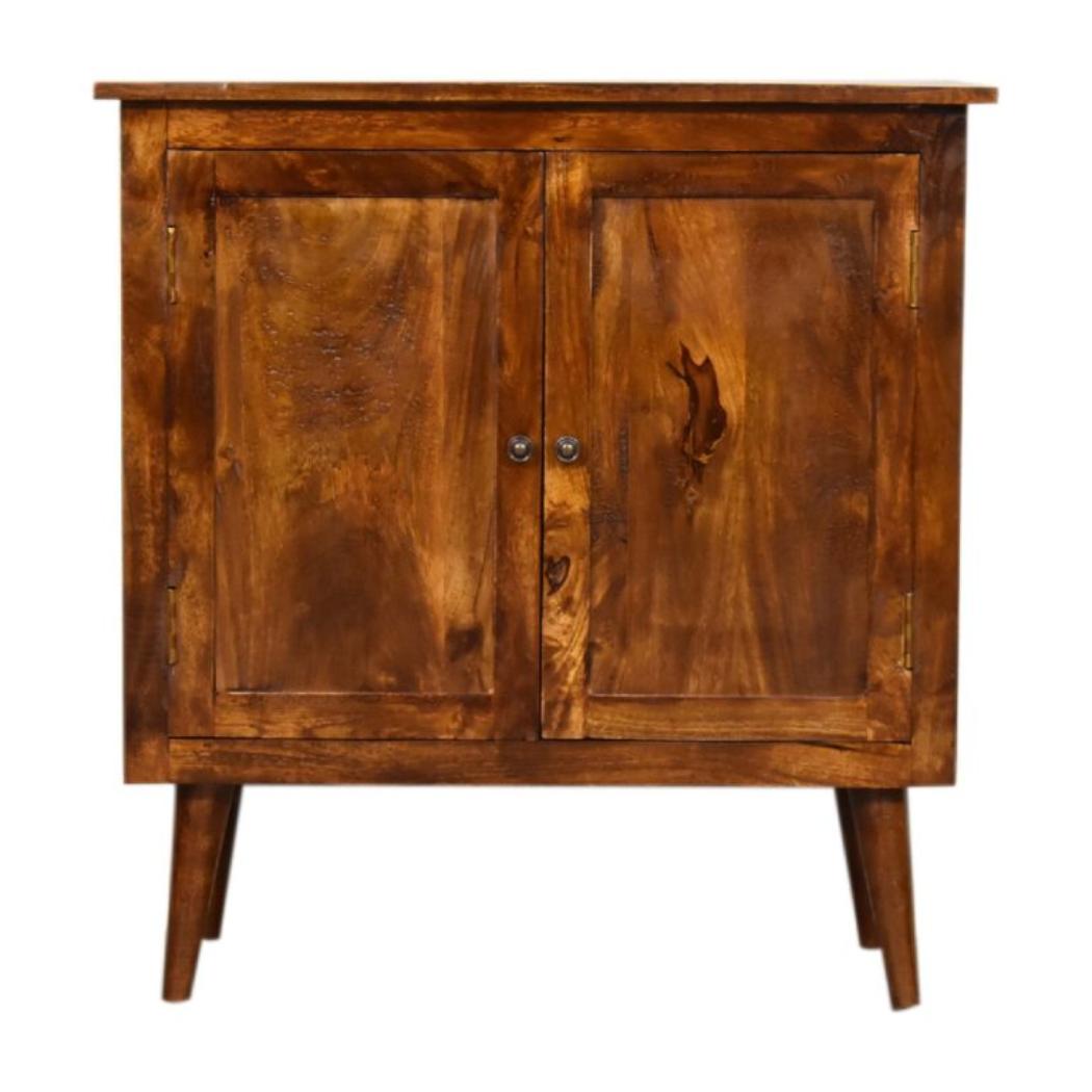 Solid Nordic Cabinet | Chestnut Finish | Scandinavian Storage