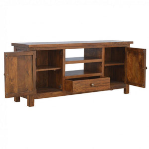 Solid Wood Media Unit | Natural Timber | TV & Entertainment Storage