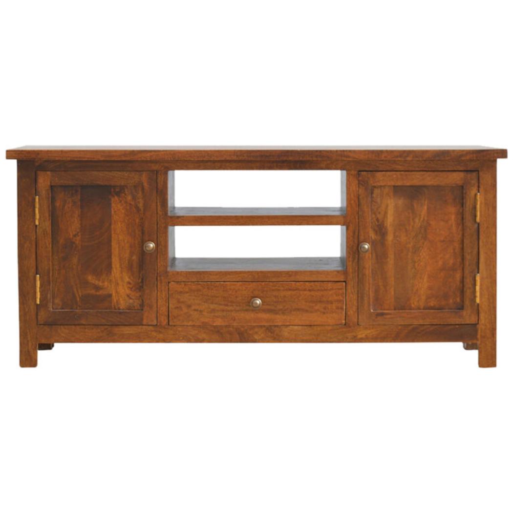 Solid Wood Media Unit | Natural Timber | TV & Entertainment Storage