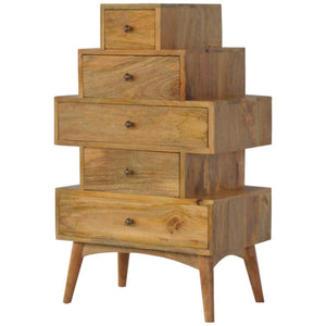 Solid Wood Tower Chest Cabinet | Tall Storage Unit | Space-Saving Design