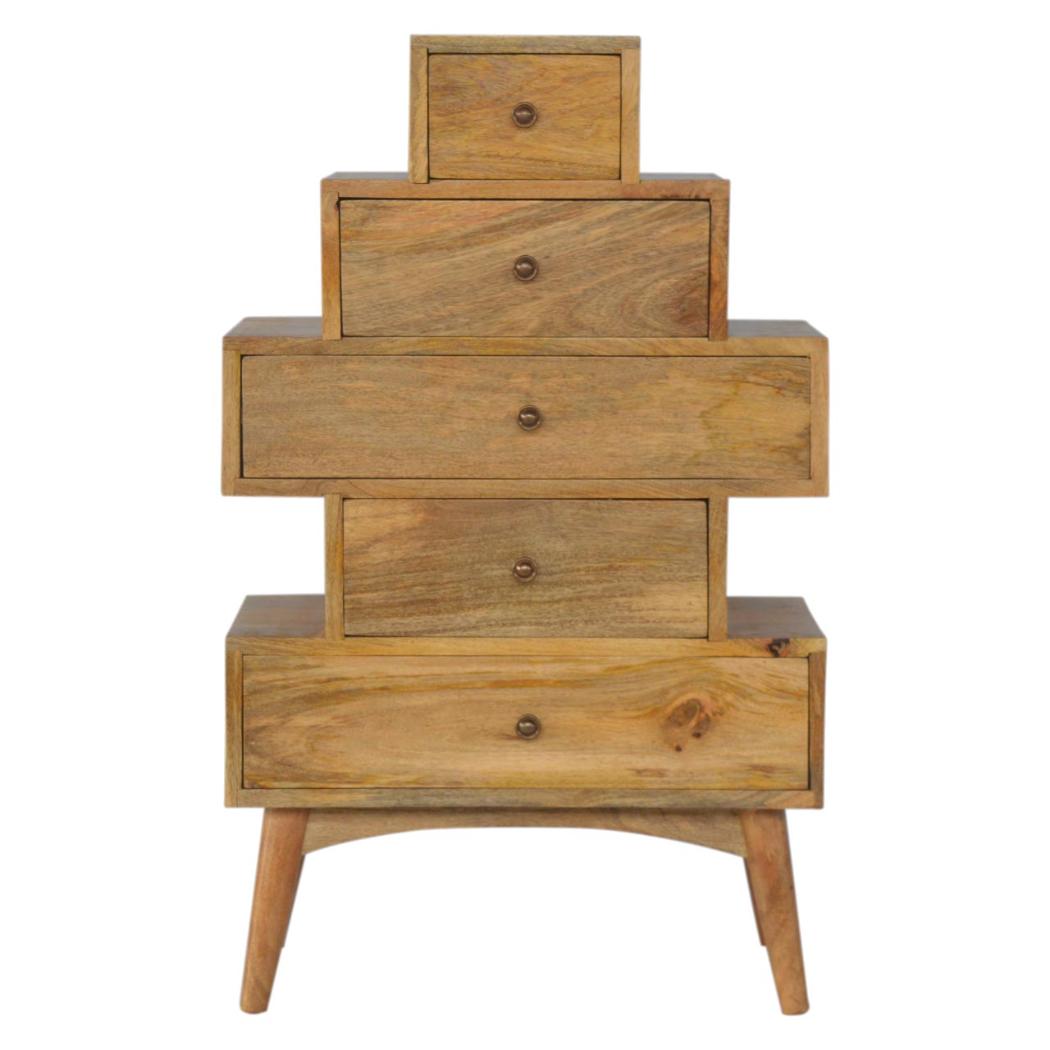 Solid Wood Tower Chest Cabinet | Tall Storage Unit | Space-Saving Design
