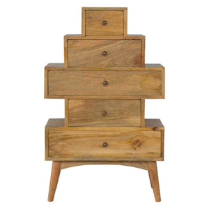 Solid Wood Tower Chest Cabinet | Tall Storage Unit | Space-Saving Design