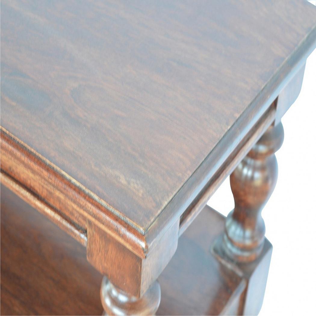 Solid Wood Turned Leg Console Table | Natural Timber | Classic Hallway Design