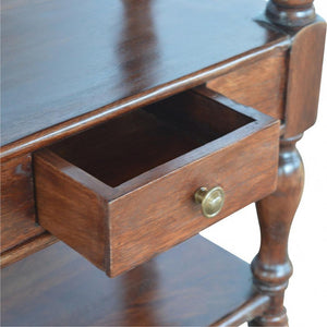 Solid Wood Turned Leg Console Table | Natural Timber | Classic Hallway Design
