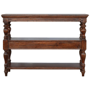 Solid Wood Turned Leg Console Table | Natural Timber | Classic Hallway Design
