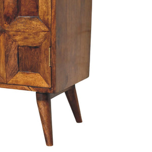 Solis Carved Sideboard | Solid Mango Wood | Chestnut Finish | 4 Doors