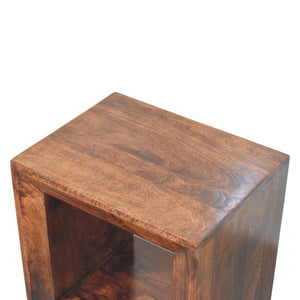 Solis Open Side Table | Solid Mango Wood | California Walnut Finish