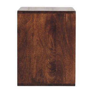 Solis Open Side Table | Solid Mango Wood | California Walnut Finish