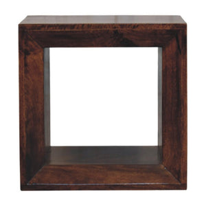 Solis Open Side Table | Solid Mango Wood | California Walnut Finish