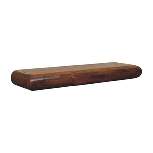 Solis Triple Wall-Mounted Console | Solid Mango Wood | Fluted Front | 3 Drawer Floating Storage