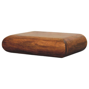 Solis Wall-Mounted Bedside Table | Solid Mango Wood | Fluted Front | Floating Nightstand