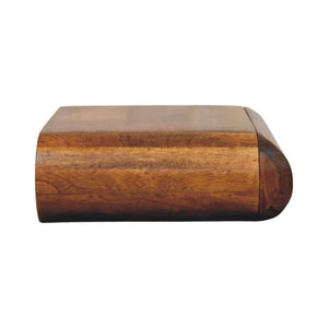 Solis Wall-Mounted Bedside Table | Solid Mango Wood | Fluted Front | Floating Nightstand