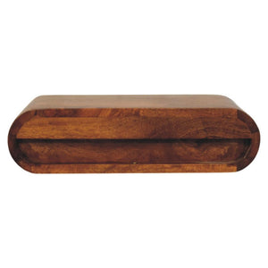 Solis Wall-Mounted Bedside Table | Solid Mango Wood | Fluted Front | Floating Nightstand