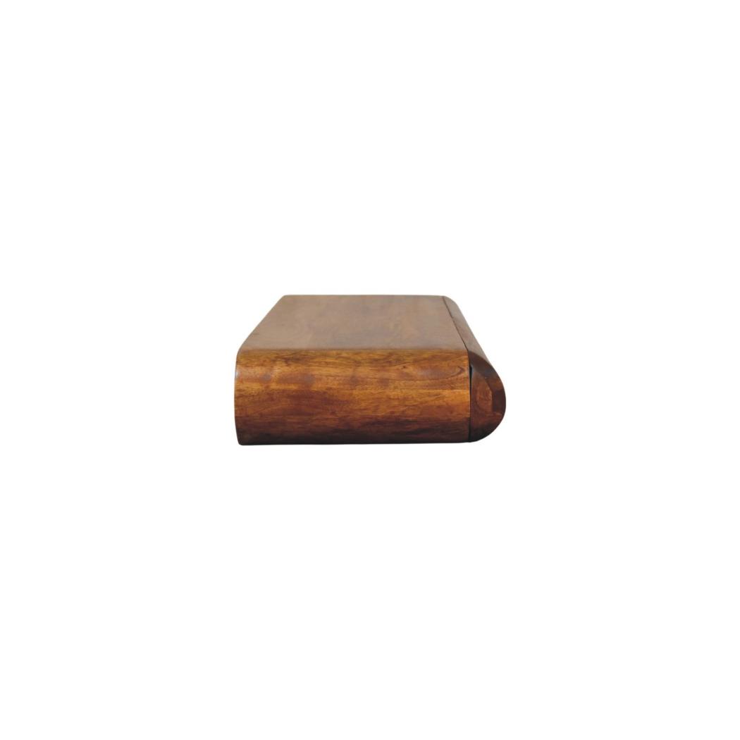 Solis Wall-Mounted Console | Solid Mango Wood | Fluted Front | Floating Hallway Storage