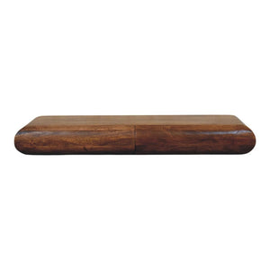 Solis Wall-Mounted Console | Solid Mango Wood | Fluted Front | Floating Hallway Storage