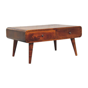 Sonata Chestnut Coffee Table | Solid Mango Wood | Artisan-Crafted Design