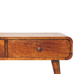 Sonata Chestnut Coffee Table | Solid Mango Wood | Artisan-Crafted Design