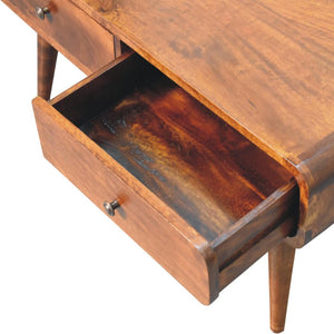 Sonata Chestnut Coffee Table | Solid Mango Wood | Artisan-Crafted Design