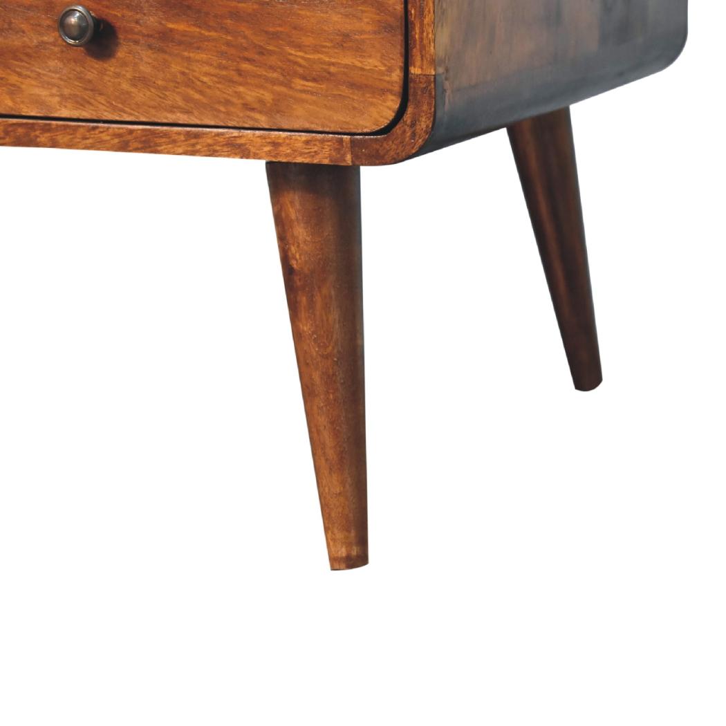Sonata Chestnut Coffee Table | Solid Mango Wood | Artisan-Crafted Design