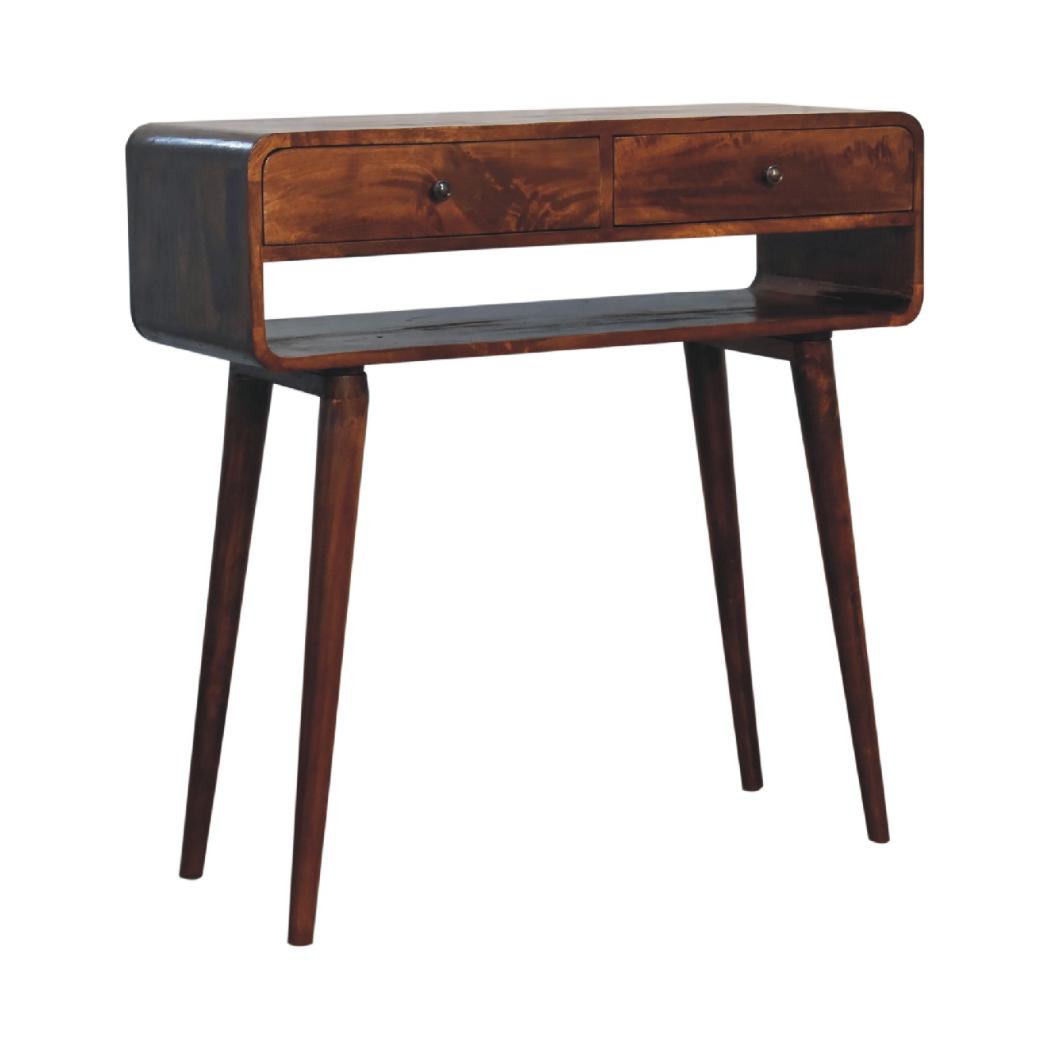 Sonata Chestnut Console Table | Solid Mango Wood | Artisan-Crafted Design