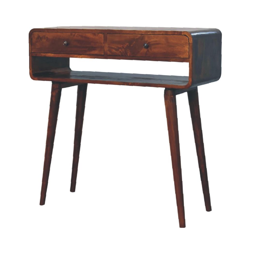 Sonata Chestnut Console Table | Solid Mango Wood | Artisan-Crafted Design