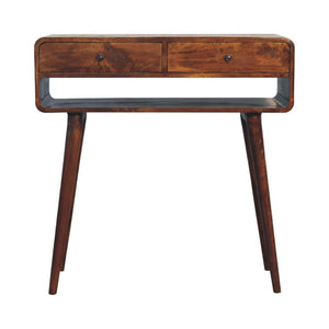 Sonata Chestnut Console Table | Solid Mango Wood | Artisan-Crafted Design