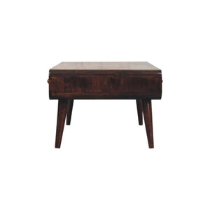 Sonata Coffee Table | Solid Mango Wood | California Walnut Finish | 2 Drawer Storage Coffee Table