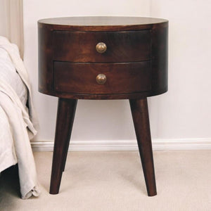 Sonata Coffee Table | Solid Mango Wood | California Walnut Finish | 2 Drawer Storage Coffee Table