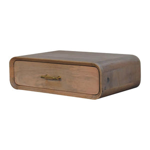 Sonoma T-Bar Wall Mounted Bedside | Solid Mango Wood | Floating Storage