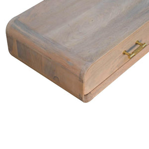 Sonoma T-Bar Wall Mounted Bedside | Solid Mango Wood | Floating Storage
