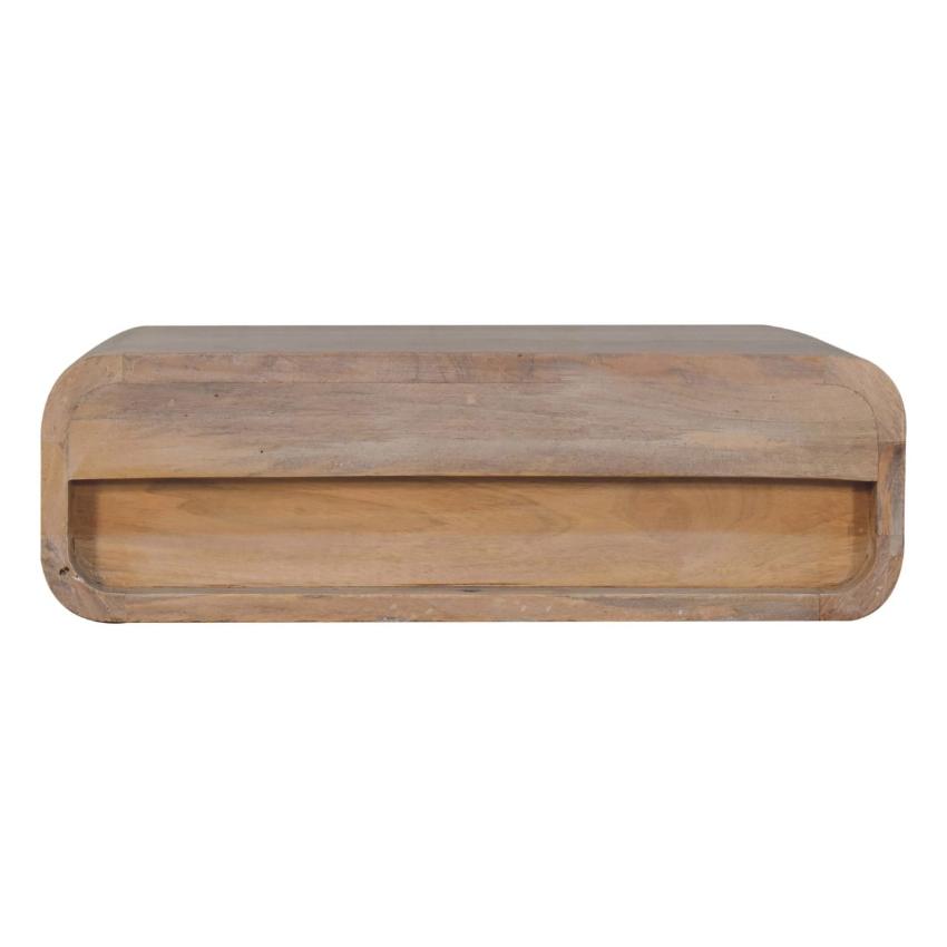 Sonoma T-Bar Wall Mounted Bedside | Solid Mango Wood | Floating Storage