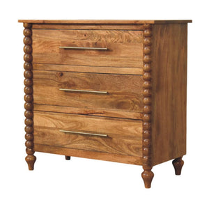 Spindle 3-Drawer Chest | Classic Detail | Practical Bedroom Storage