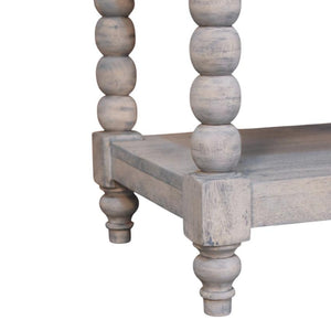 Spindle Acid Wash Side Table | Solid Wood Accent Table