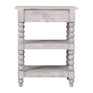 Spindle Acid Wash Side Table | Solid Wood Accent Table