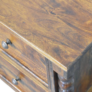 Spindle Beaded Bedside Table | Decorative Storage | Crafted Design