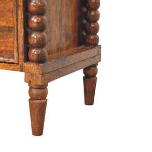 Spindle Beaded Bedside Table | Decorative Storage | Crafted Design