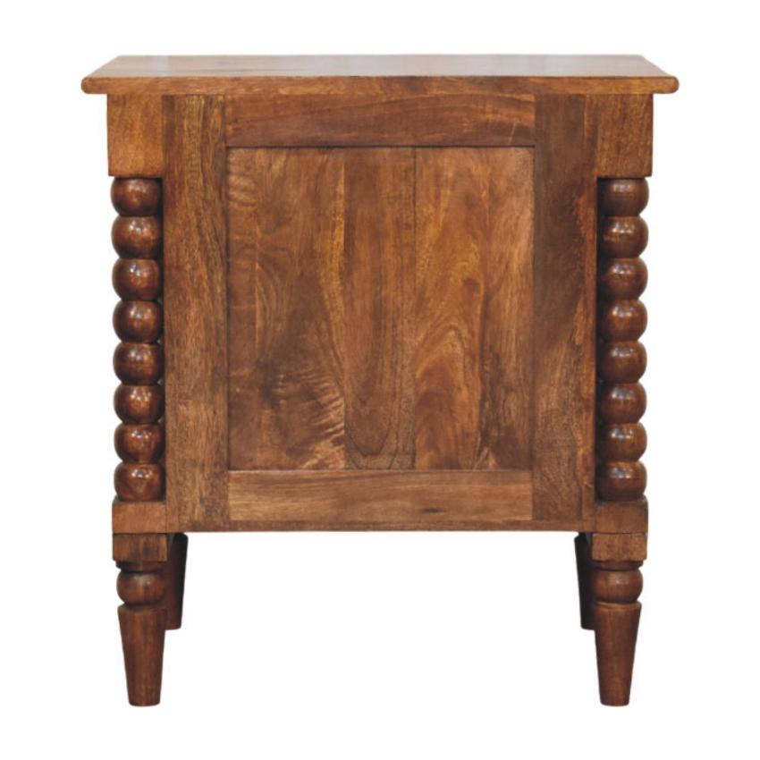Spindle Beaded Bedside Table | Decorative Storage | Crafted Design