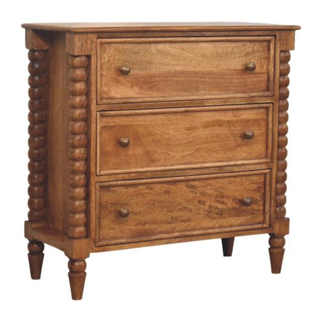 Spindle Chest of Drawers | Solid Wood Bedroom Storage