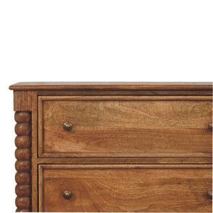 Spindle Chest of Drawers | Solid Wood Bedroom Storage