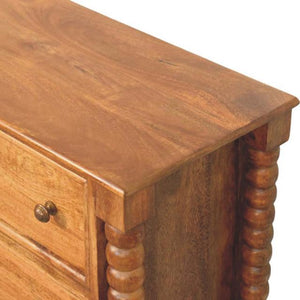 Spindle Chest of Drawers | Solid Wood Bedroom Storage