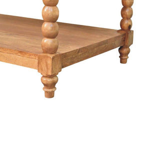 Spindle Coffee Table | Open Shelf Living Room Storage
