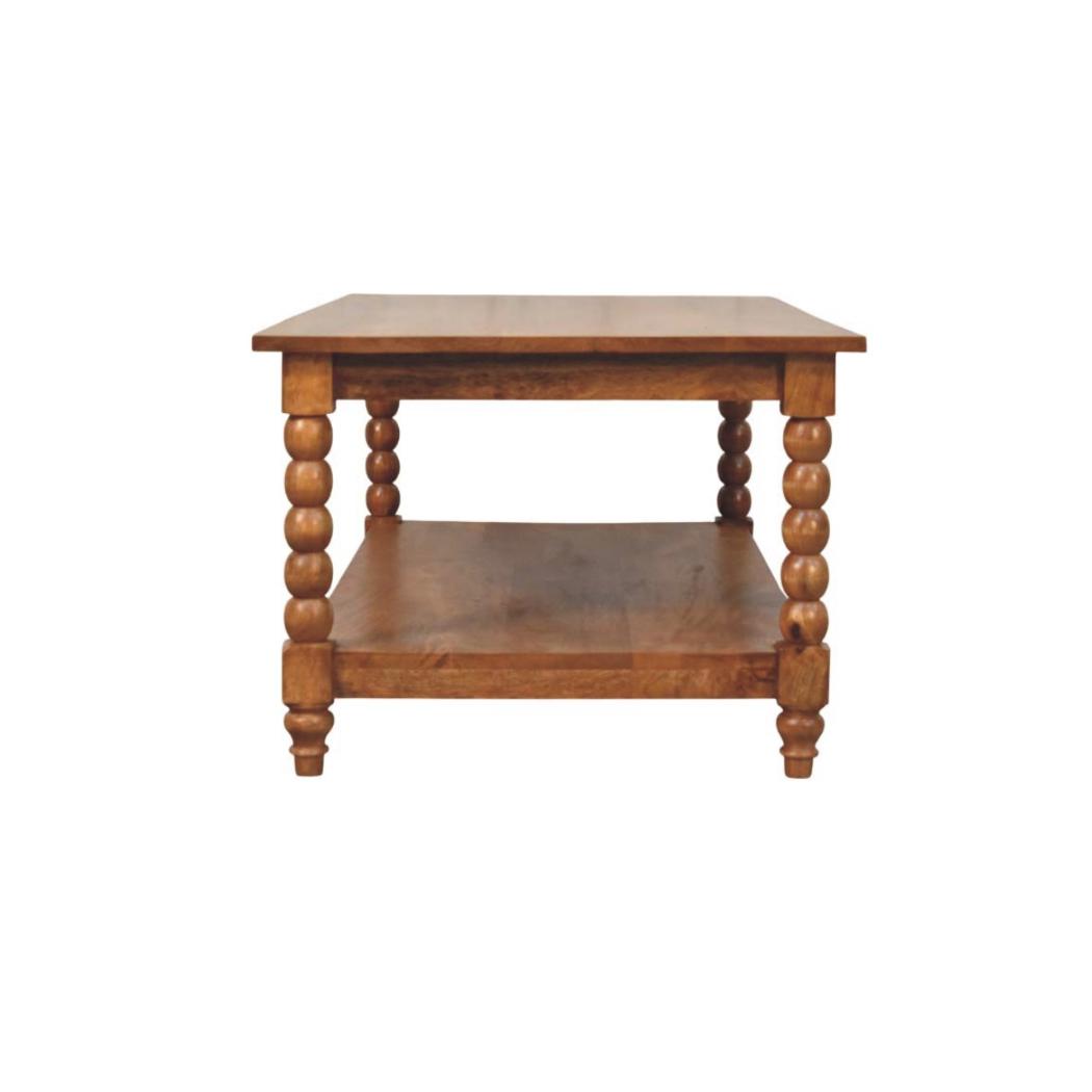 Spindle Coffee Table | Open Shelf Living Room Storage