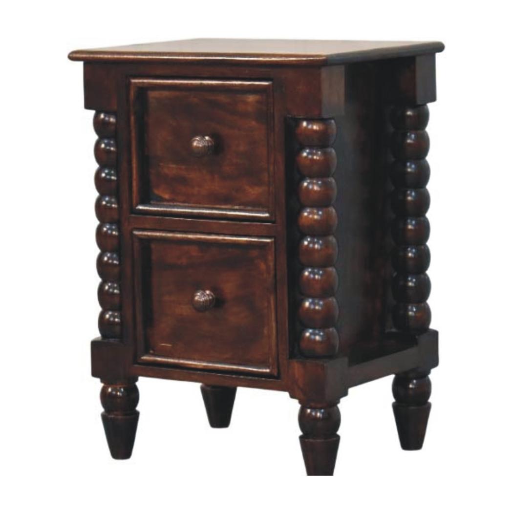 Spindle Duo Bedside Table | Textured Bedroom Storage