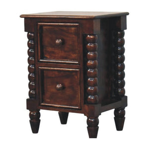Spindle Duo Bedside Table | Textured Bedroom Storage